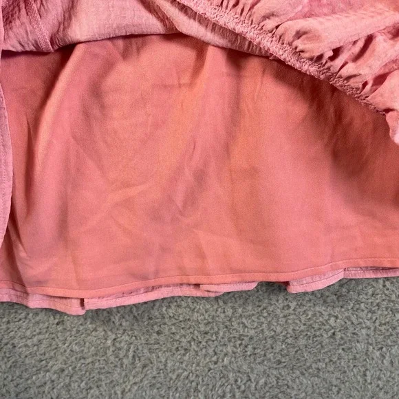 Showpo NWT Razille One Shoulder Puff Sleeve Ruffle Hem Mini Dress Pink US 6 - Picture 9 of 11